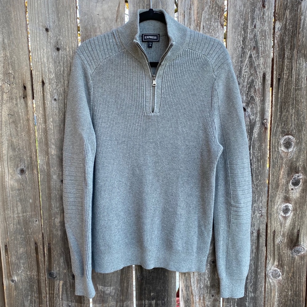 Express • gray knit sweater